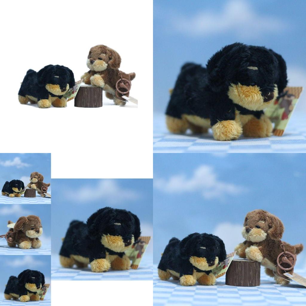 Adorable Plush Sausage Dog Keychain Cute Squeaky Dachshund Doll Backpack Charm