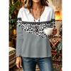 Autumn and Winter Women's Long-sleeved V-neck T-shirt
