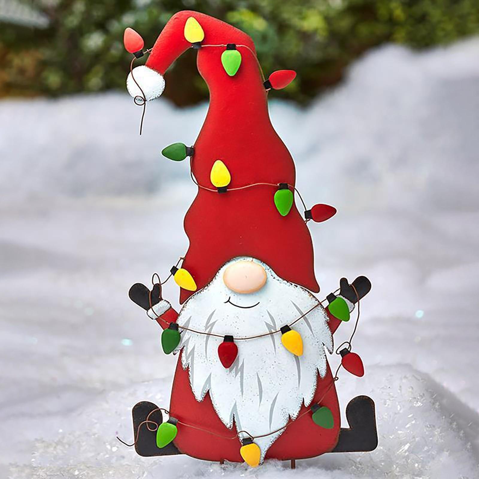 

Рождественский праздник садовый гном двор кол с рождественскими Lcons праздничная фигура украшение для сада на открытом воздухе