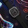 Men Multifunctional Watch Fashion Silicone Timing Clock Waterproof Sports Military Watch Quartz Watch