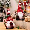 Soft Woolen Window Sill Accents Christmas Plush Gnome Doll, Knitted Hat Faceless Doll Ornament for Cozy Seasonal Home Decor Holiday Tabletop