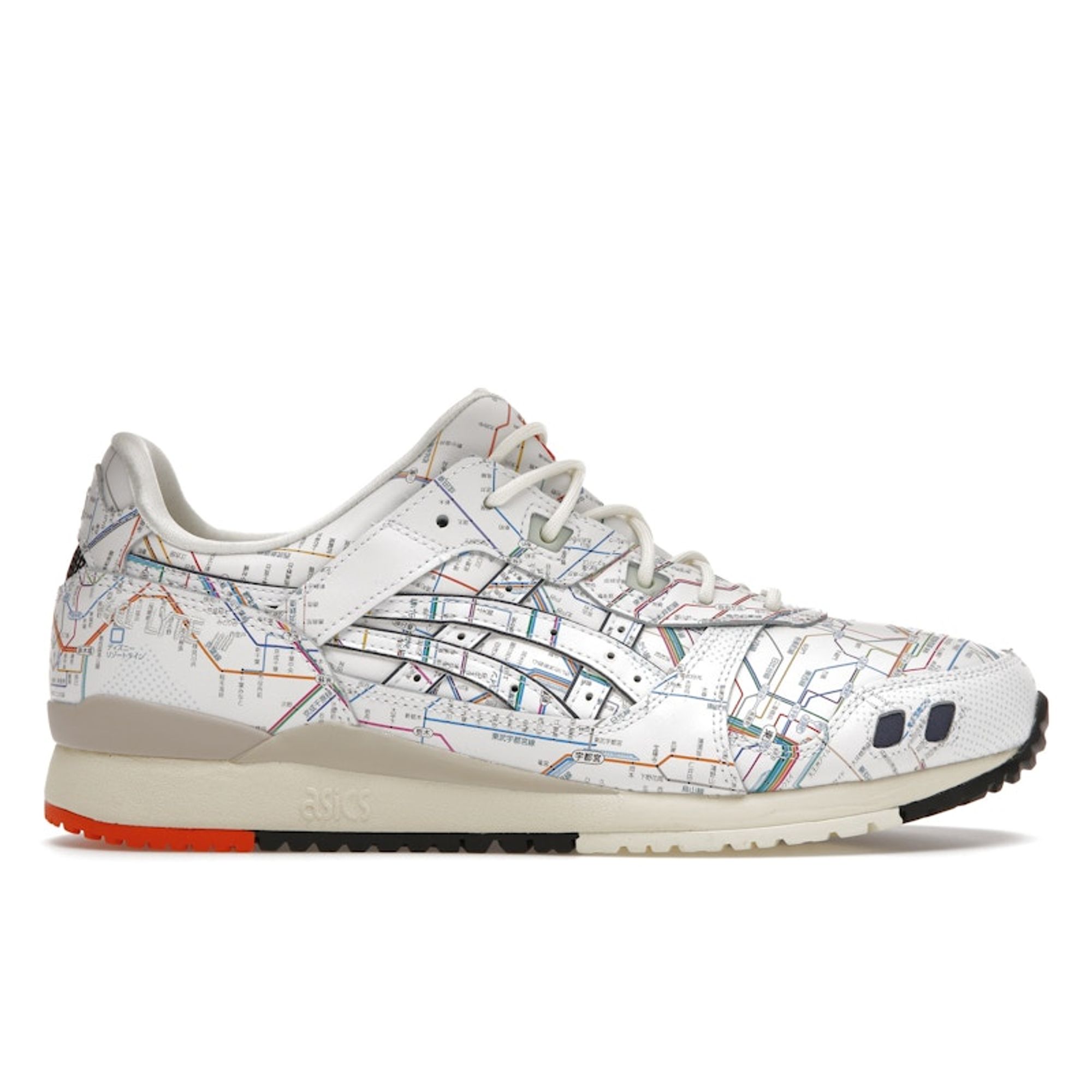 

atmos x ASICS Gel Lyte 3 OG Токийское метро Мужские кроссовки Белый Темно-синий 1201A528-100 42.5