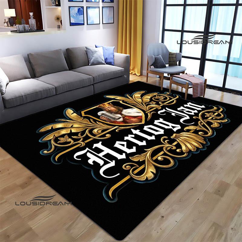 Hertog jan LOGO Teppich Wohnzimmer Schlafzimmer rutschfeste Teppiche Yogamatte Outdoor-Teppich Kawaii-Teppich Läufer Geburtstagsgeschenk