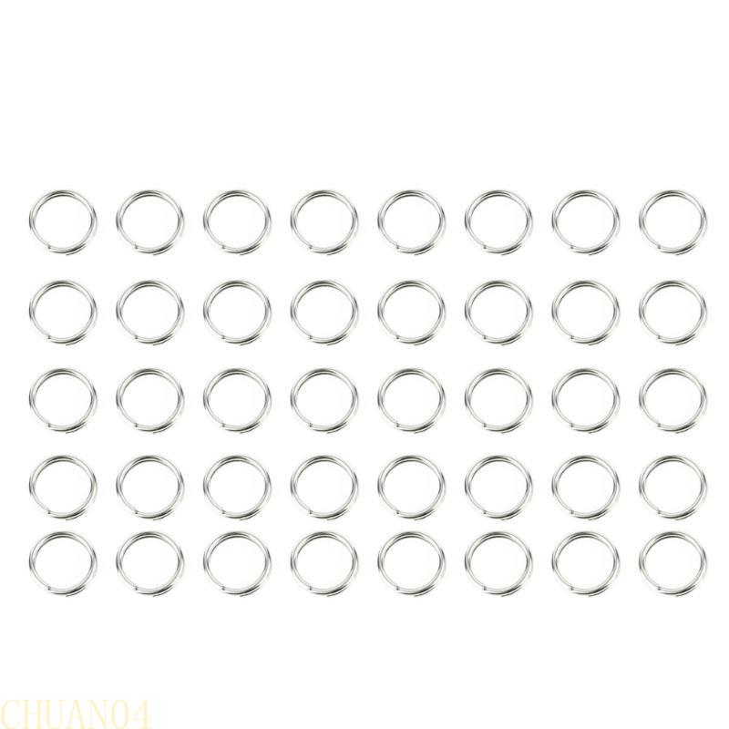A1A2 500Pcs High Strength Fishing Split Rings Double Rings Connector Heavy Duty Lures Rings High Carbon Spring Steel Split Rings
