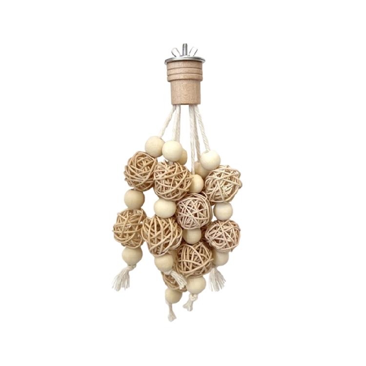 Hanging Chew Bird Toy for Cockatiels and Similar Pet Birds, Top Screw Mount for Indoor Cage Activity and Daily Play