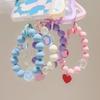 Love Flower Flower Bracelet Short Mobile Phone Lanyard Creative Wrist Lanyard Handmade Bead String Pendant Phone Wrist