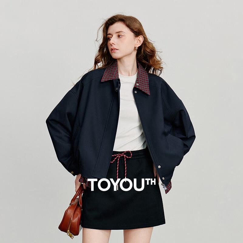 

Chuyu Women s Spliced Plaid Retro Jacket S