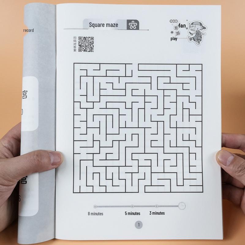 Maze Book for Children's Logical Thinking & Attention Training: High Difficulty, Ages 3-8
