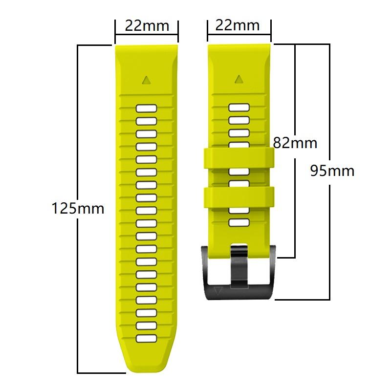 Bracelet en Silicone QuickFit 26mm 22mm compatible avec Garmin Fenix 8 47mm 51mm/Fenix E/7X 7 Pro/6X 6 Pro/5 5X Plus Accessoires de Bracelet