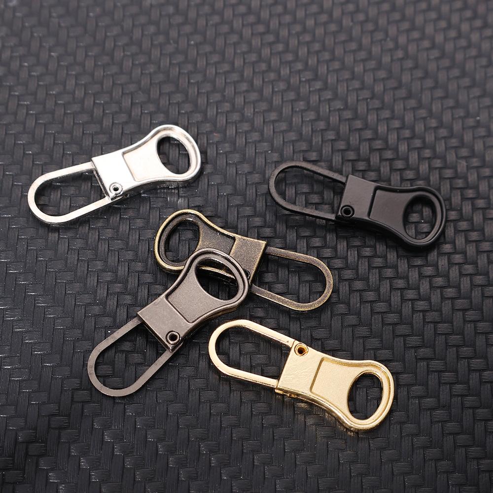 5PCS Detachable Zipper Pull Replacement Zipper Slider Puller Lock for Down Jacket Dress Luggage Bag Metal Zipper Head Repair Kit
