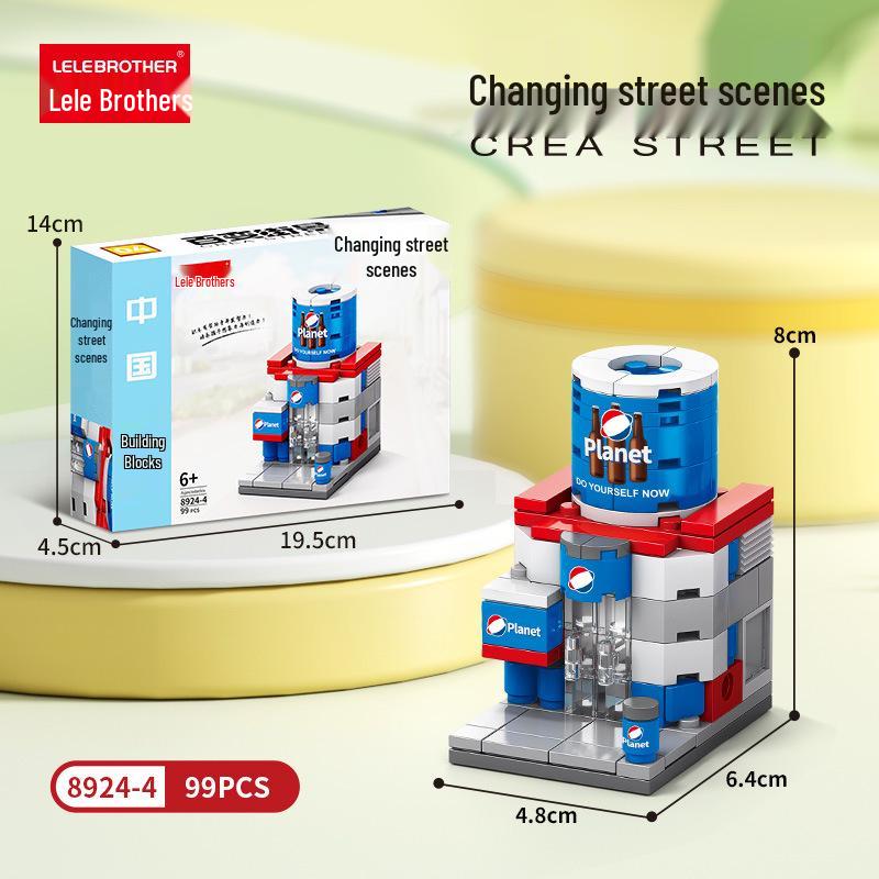 LEGO-kompatibles Mini-Stadtstraßenansicht-Bauspielzeug für Kinder