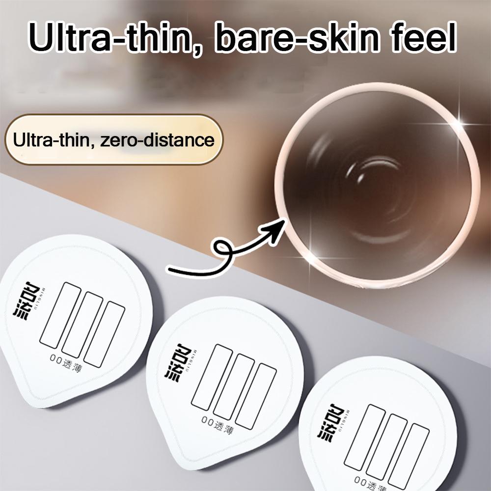 Ultra-thin 000 Condoms Hyaluronic Acid Natural Latex Non-reservoir Condom Male Adult Sex Toys Penis Sleeves