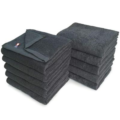 Serviette Imabari, Usage Commercial, Serviettes Visage, Lot de 10, Couleur M, 34x86cm, pour Salons de Beauté, 100 Couleurs Disponibles, Léger et Fin (N°02 Sombre