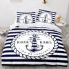Nautical Anchor Ship Lighthouse Bedding Set Fashion Duvet Cover Microfiber Bed Set For Girl Woman Home Textile