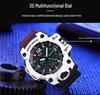Sanda Fashion Waterproof Dual-Display Sports Watch with Luminous Features for Teens