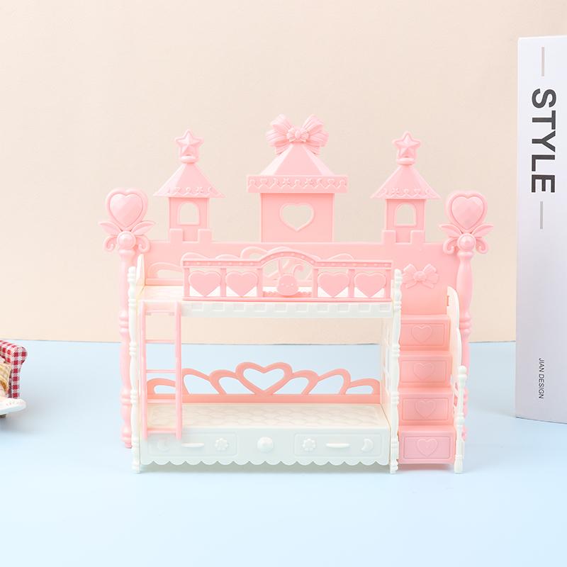 16 см кукольная мини-кровать принцессы имитация двухъярусной кровати с лестницей кукольная мебель игрушка кукольный домик декор аксессуары