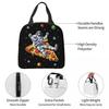 Astronaut With Pizza In Space Cartoon Insulated Lunch Bag for Women Kids Leakproof Food Boxes Thermal Lunch Box Tote