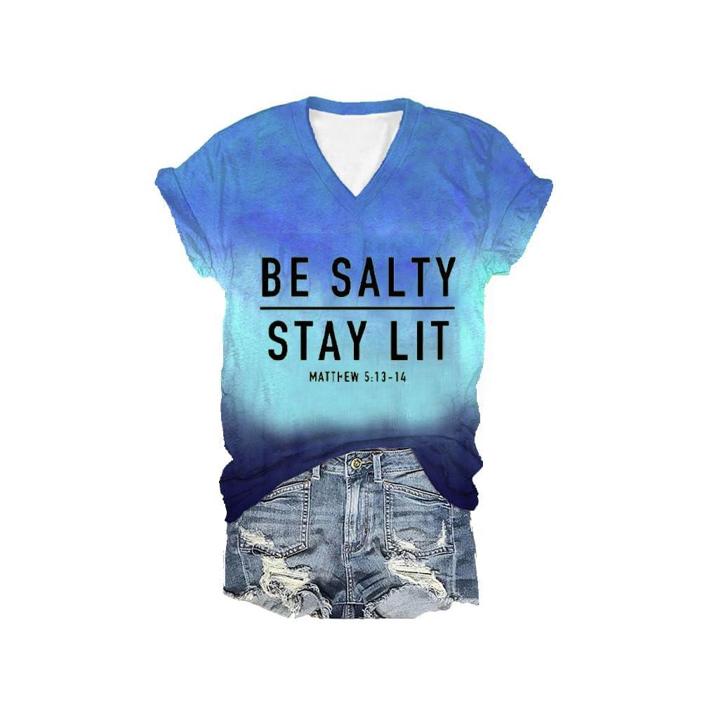 Women's spring and summer slim fit comfortable top 3D digital print V-neck women's T-shirt 3422