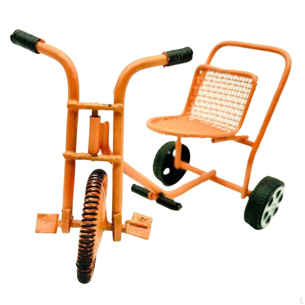 1/12 Puppenhaus Mini Dreirad Modell Realistische Raumbox Deko Accessoires DIY Szene