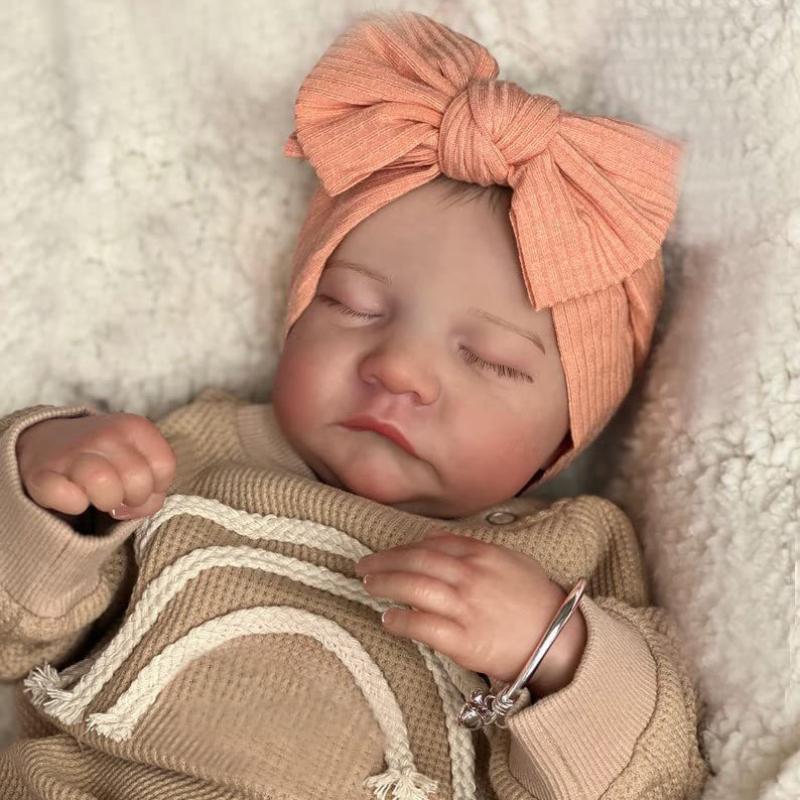 19 Inch Reborn Baby Dolls Soft Cloth or Full Vinyl Body Finished Levi Sleeping Newborn Babies Doll 3D Painted Skin Visible Veins Collectible Art Dolls