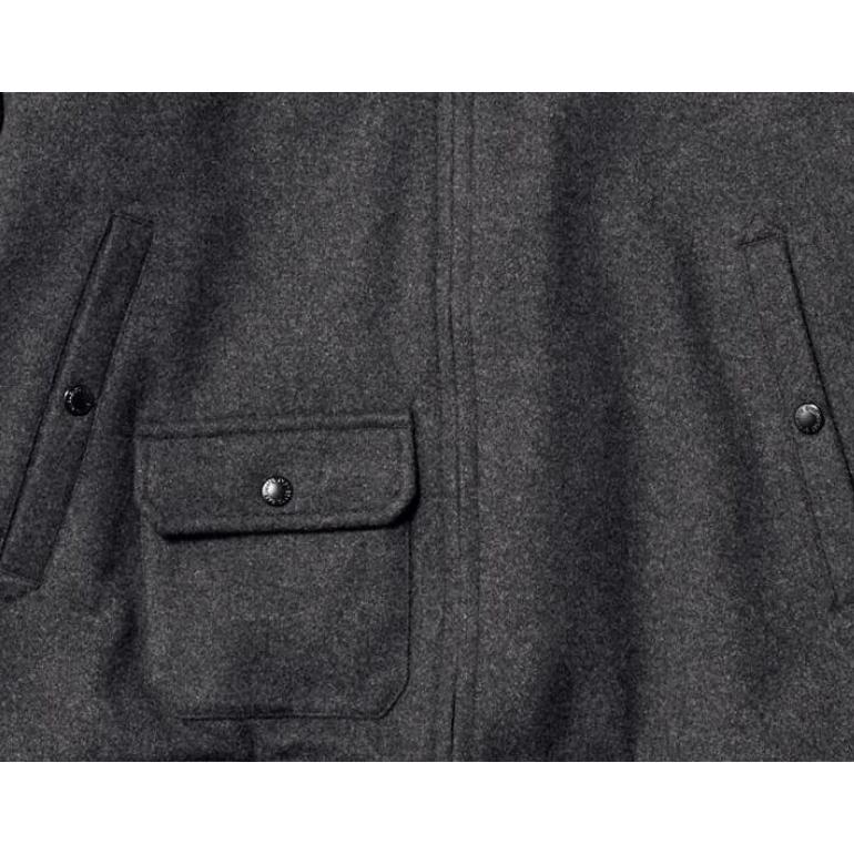 Uniqlo Engineered Garments Collaboration Solid Color Wool Ribbed Sleeve Button Closure Workwear Loose Flight Jacket Unisex Jackets 467597-08