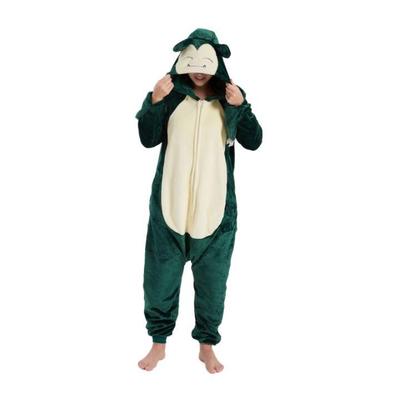 Snorlax Cosplay Costume Adults Kigurumi One-Piece Pajamas Cartoon Onesie For Halloween Whole Body Clothes