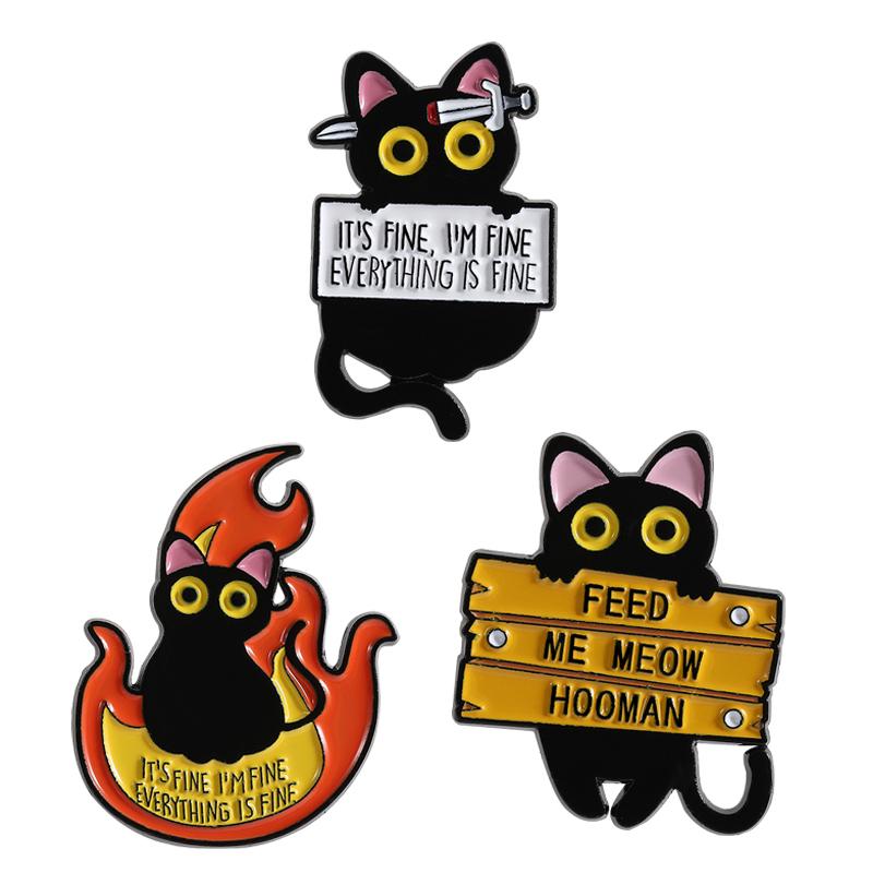 3-10pcs/set Cute Animal Enamel Pins Pet Dogs Raccoon Red Eared Rabbit Panda Brooches Lapel Badge Funny Jewelry Gifts for Friends