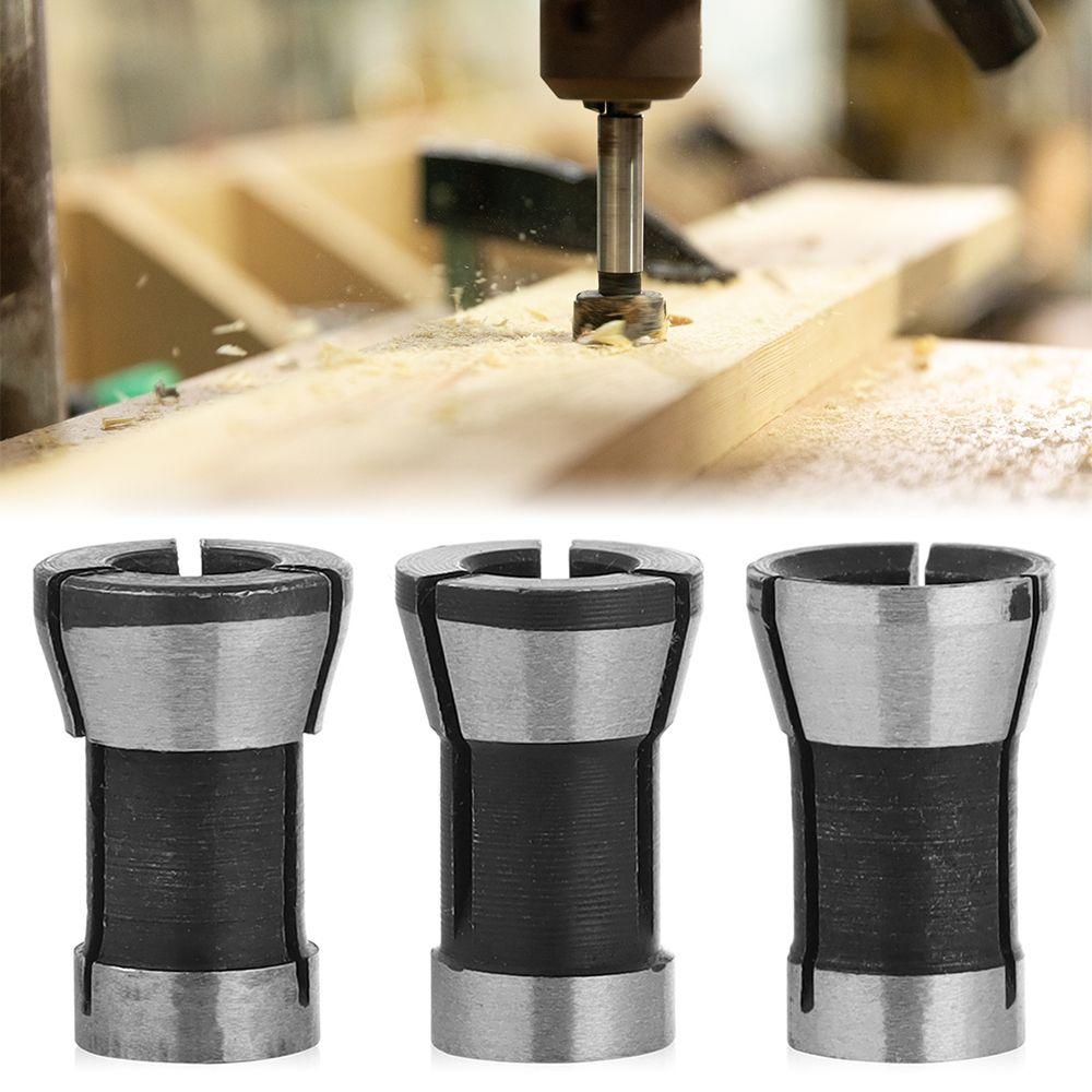 1-3Pcs 6.35mm 8mm 6mm Milling Cutter Accessories Trimming Collet Machine Router Collets Set Chuck