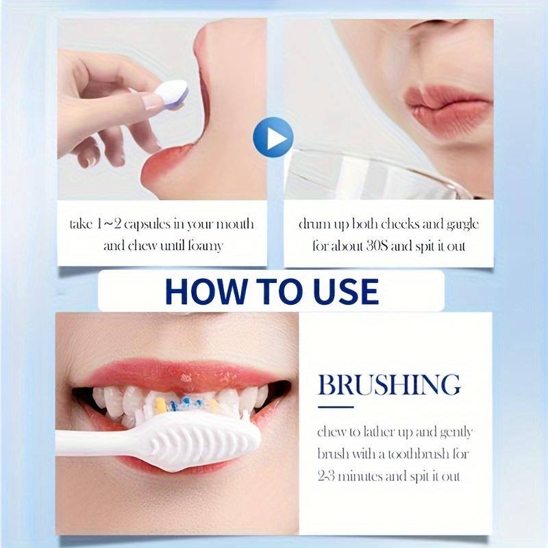 Probiotic Whitening Toothpaste Tablets Natural Teeth Cleaning Stain Removal Oral Care 28.5g/30 Tablets