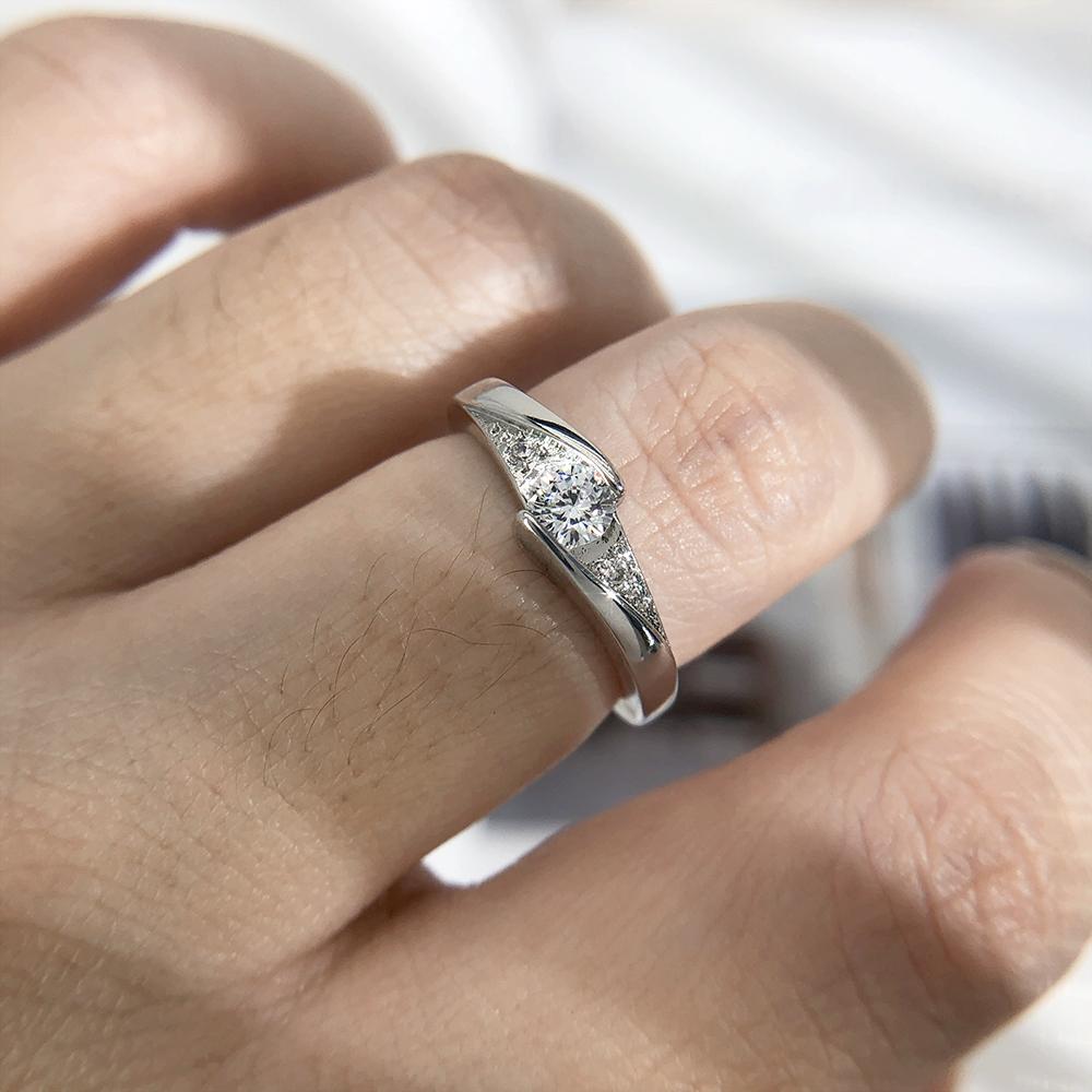 Classical Silver Color Cubic Zirconia Fashion Wedding & Engagement Ring Jewelry For Women ZYR504