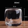 80mlGlassCrystal Cup Single Cup High End Tea Cup High Quality Crystal Bourbon Whiskey Glass Easy To Clean and Reusable Glassware