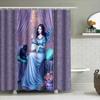 Fantasy Mermaid Shower Curtain Gothic Ocean Decor Sea Witch Bathroom Set Vintage Coastal Home Decor Artistic Print Waterproof