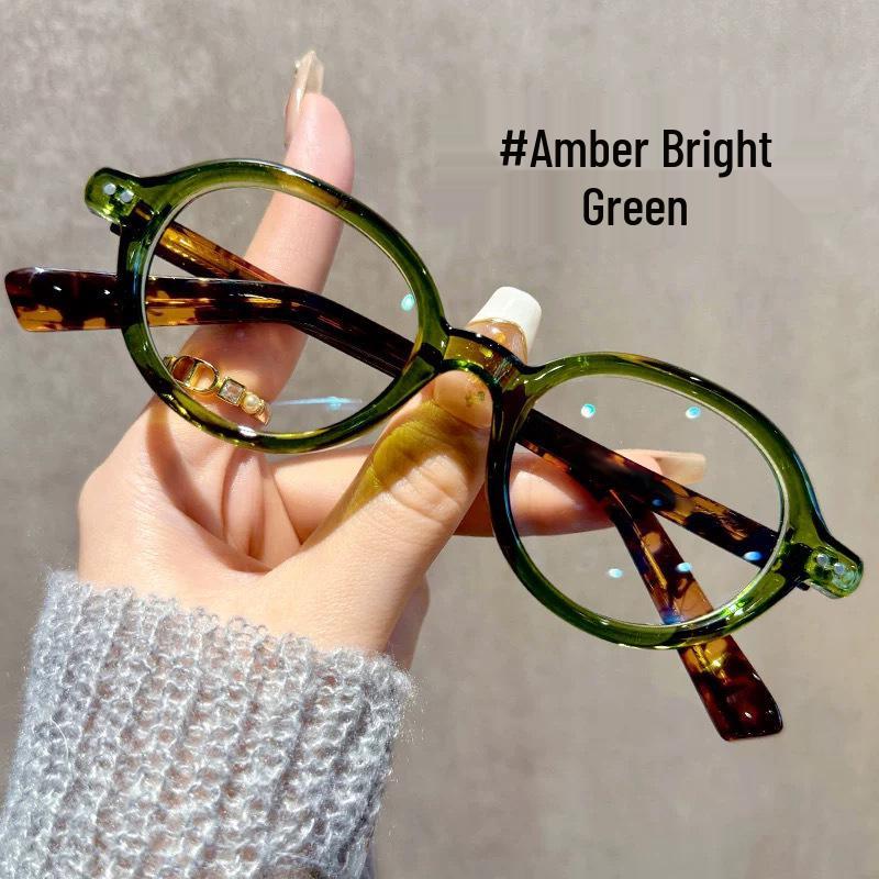 Amber Women s Small Frame Blue Light Blocking Glasses - Fashionable, Ultra-Light, Thick Frame for Presbyopia and Elderly Bookworms +2.00