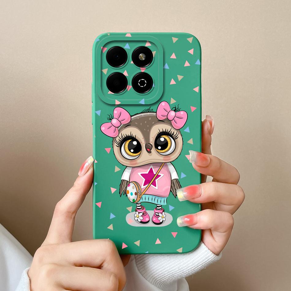 Fashion Cover For Honor X6B Case Soft Liquid Silicone Camera Protection Anti Drop Candy Phone Back Cover Model JDY-LX1 LX2 Funda