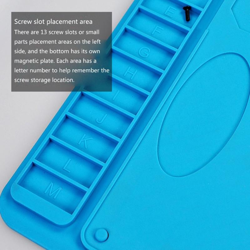 Silikon Lötpad Schreibtischplattformmatte für Lötstation Lötkolben Telefon PC Reparatur Magnetisch Hitzebeständig
