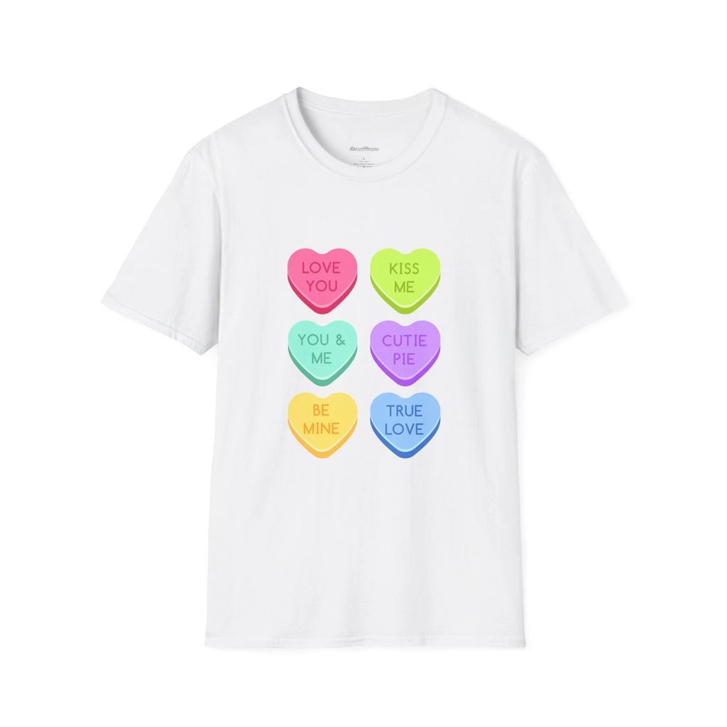Valentines Day Cute T-Shirt Gift, Love Graphic Tee, Heart Print Shirt, Romantic