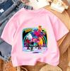 2026 Summer Tross Fashion Cute Print Summer Casual Cute Cotton Comfortable Short Sleeved Top for Boys and Girls