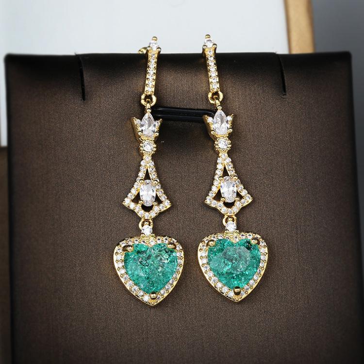 New Palace Style Earrings High Luxury Crystal Antique Earrings