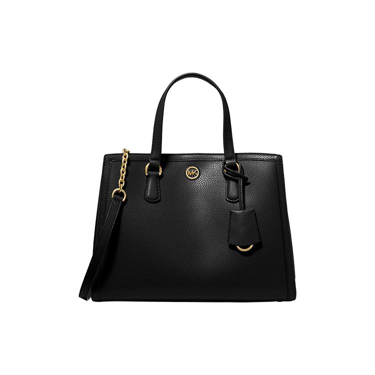 

Новая кожаная сумка через плечо MICHAEL KORS Chantal, Сумка средняя женская черная 30F2G7CS2T-001 32.0*15.0*25.9CM