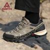 HUMTTO أحذية رياضية رجالية جلدية مقاومة للماء أحذية رياضية للمشي لمسافات طويلة أحذية رياضية شتوية قابلة للتنفس للرحلات الجبلية للرجال