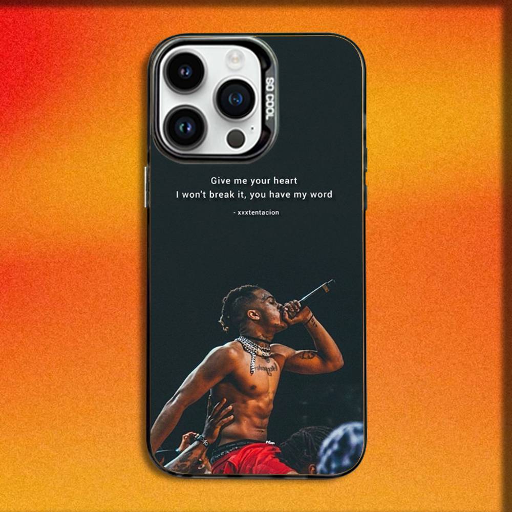 Rapper Singer X-XXXTENTACION Phone Case For iPhone 16,15,14,13,12,11,Mini,Pro,E,MAX Black Candy Matte Shockproof Cover