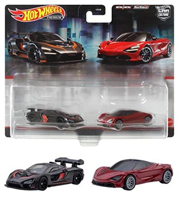 Hot Wheels Premium 2-Pack McLaren Senna/McLaren 720S (Ages 3 and Up) HFF97 Black/Red