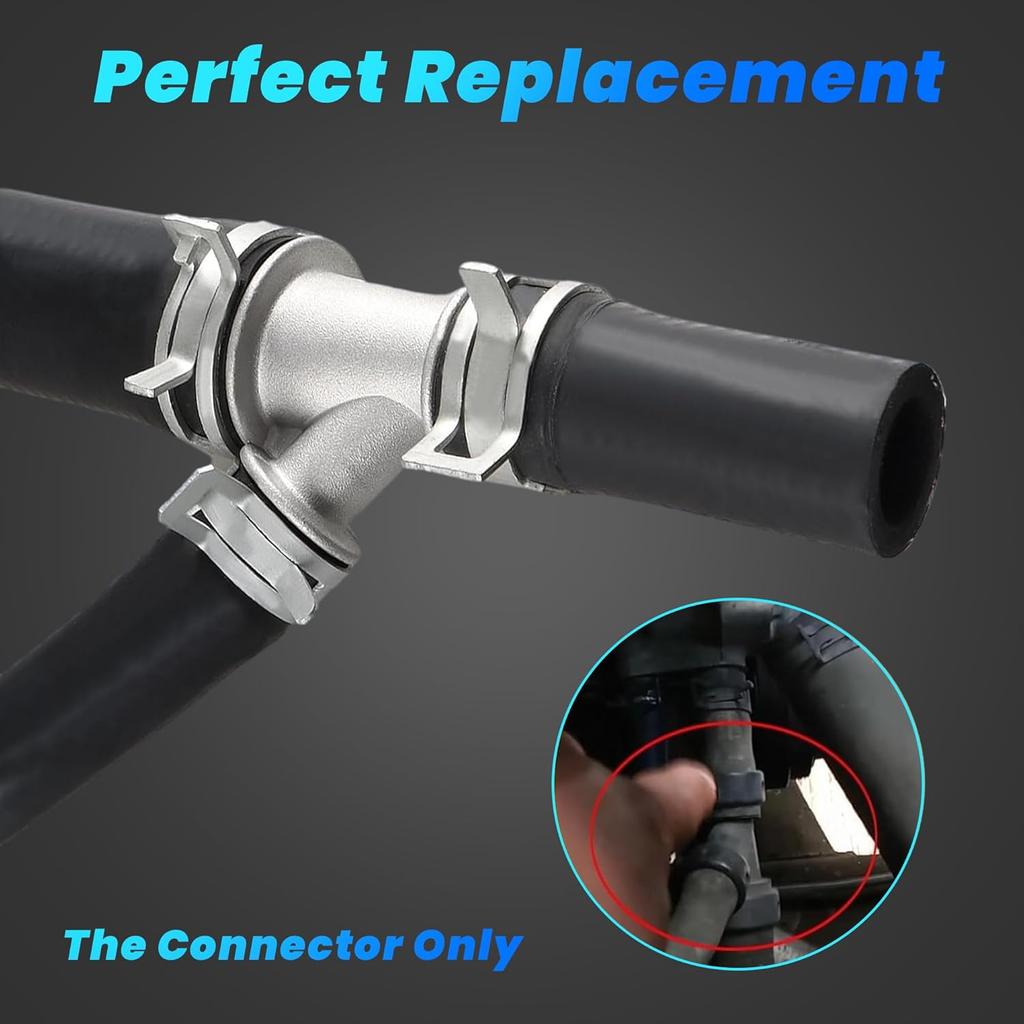 Upgraded Aluminum Radiator Coolant Hose Y Connector Coolant Hose Junction 47157 Compatible With Chevrolet 1999-2013 Silverado Suburban Tahoe Avalance