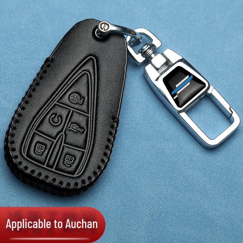 Changan Oushang Z6 Key Cover - Blue Whale Edition for X7Plus/X5Plus, Car Leather Bag Modification