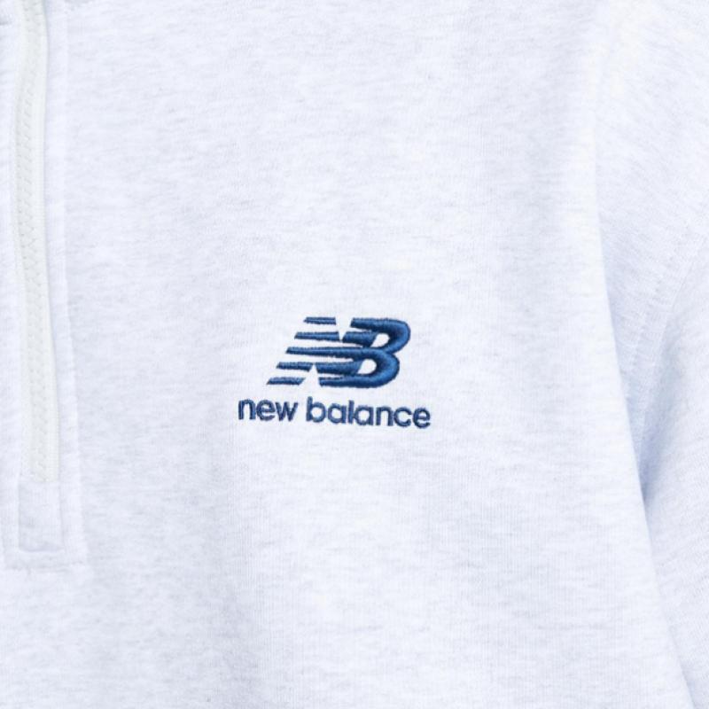 New Balance Half Club New Balance New Balance Common Team Stacked Brushed Half Zip Up