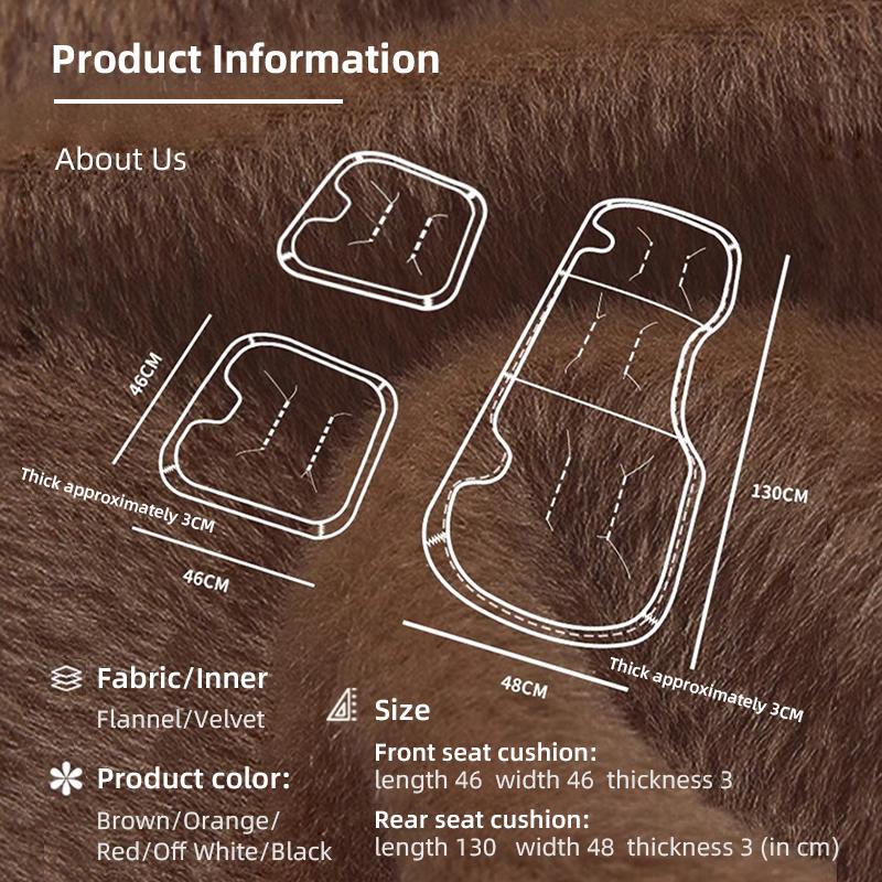 Car Seat Cover Cushion Soft Mat Velvet Plush Cushioning For Tesla Model-Y Model-3 Model-X Model-S Cybertruck Roadster SpaceX