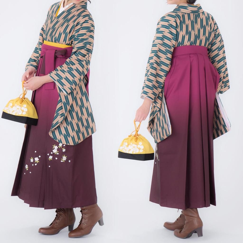 Graduation Ceremony Single Cherry Blossom Size Spatula Graduation Party [KIMONOMACHI] [Kyoto Kimonomachi] Hakama, Item, Gradation, Embroidery,