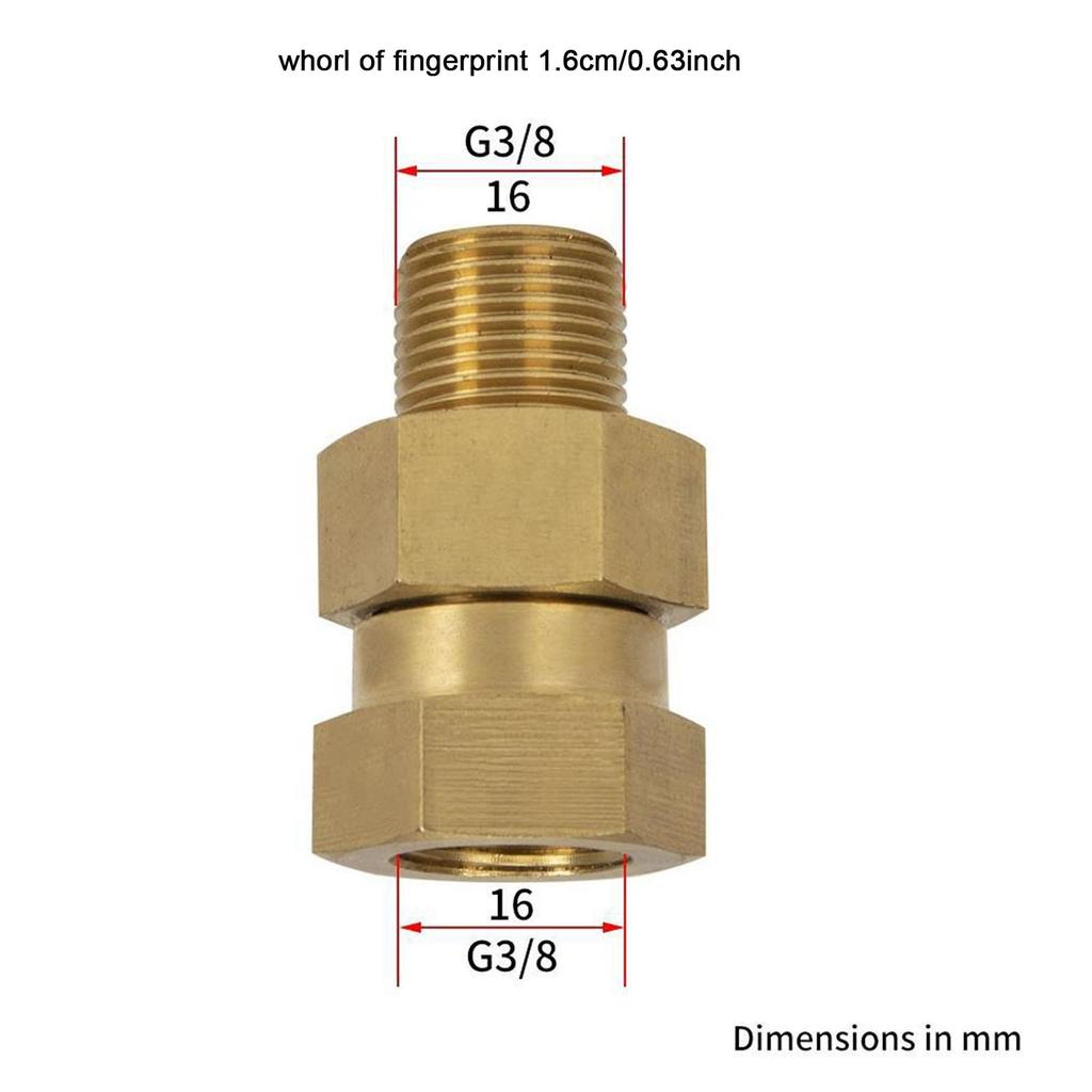 3/8 Brass Connector Brass Connector Brass Coupage Heavy Pressure Coupling