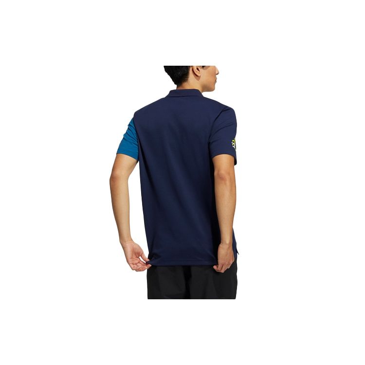 Adidas Casual Breathable Sports Short Sleeve Polo Shirt Men Tops Blue GN7589