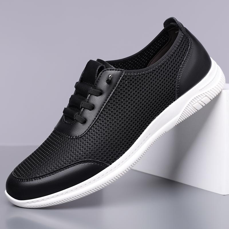 

[] Summer men s soft-soled mesh shoes breathable fly-woven sports shoes fashionable versatile driving air conditioner 38